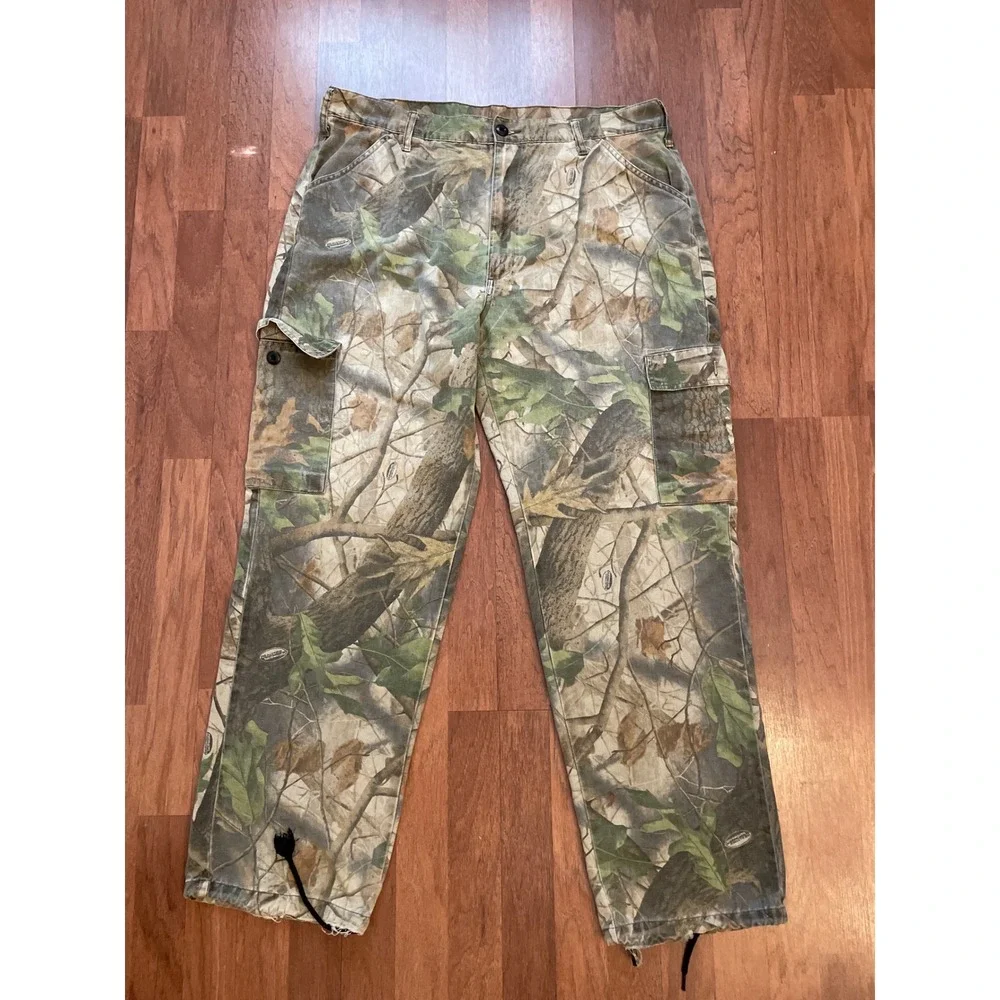 Liberty Mens Realtree Faded Hardwoods Camo Cargo Pants Large Regular Hunting